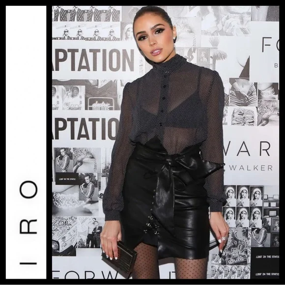 IRO Tinah Lamb Leather Skirt